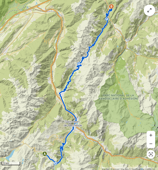 Routekaart Over de Madeleine