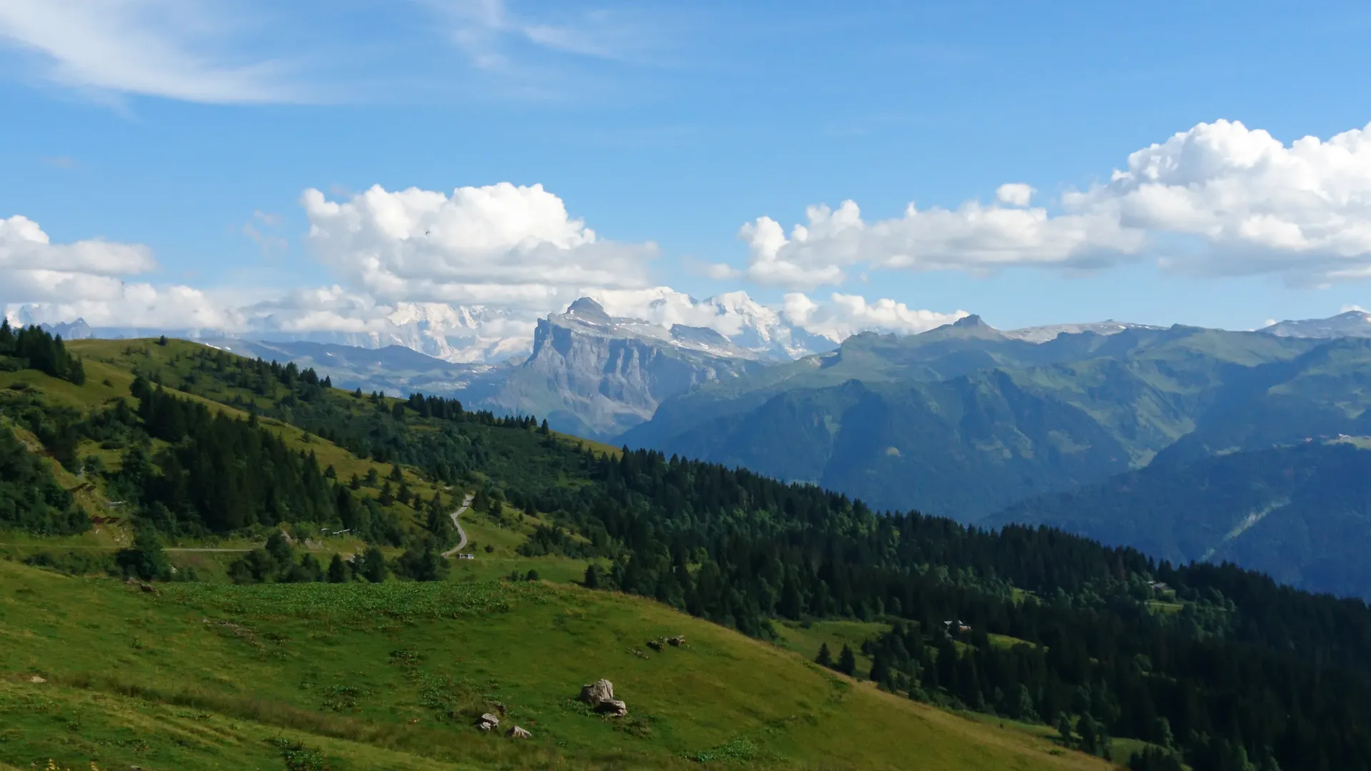 Uitzicht vanaf de col